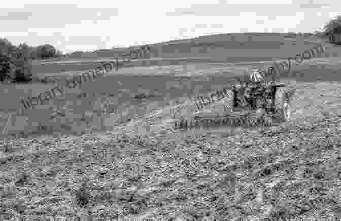 A Black And White Photograph Of A Farmer Plowing A Field. Spitfire Ace Of Aces: The Album: The Photographs Of Johnnie Johnson