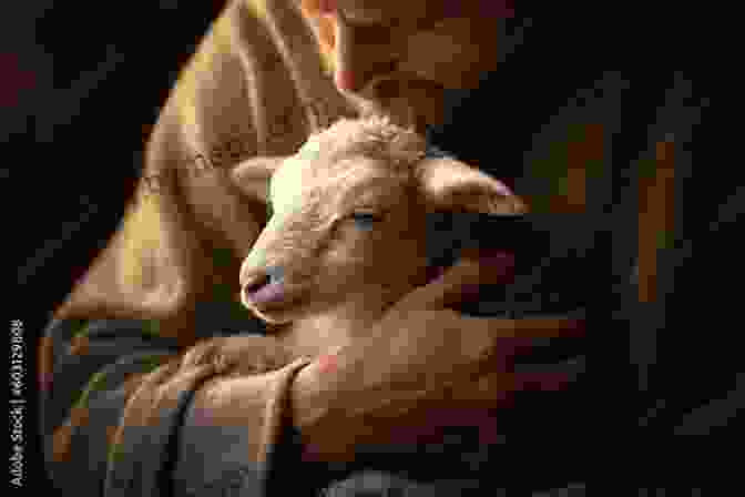 A Close Up Of The Shepherd's Hands Gently Guiding A Young Lamb. Counting Sheep: Reflections And Observations Of A Swedish Shepherd