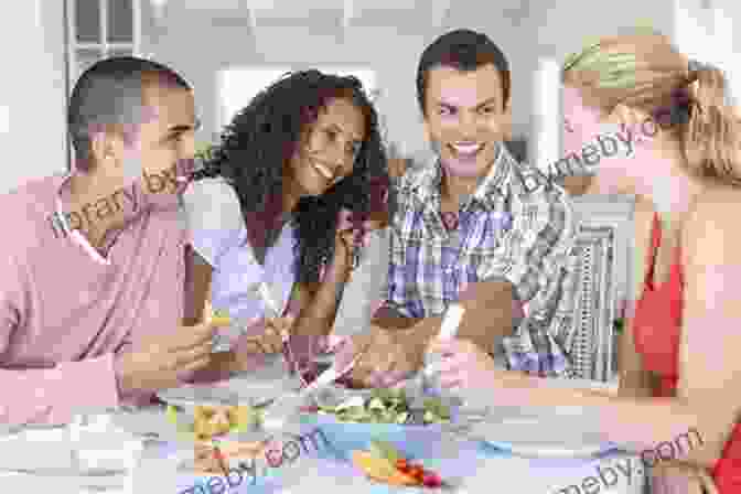 A Group Of Friends Enjoying A Delicious Meal Prepared From The Cookbook Delicious Meal Vol 3