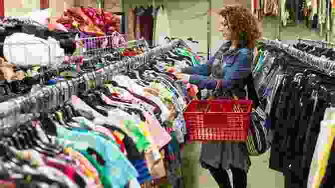 A Woman Browsing Through A Thrift Store For Affordable Fashion Fashion : Budget Fashion Wardrobe