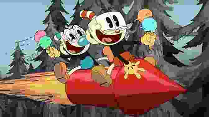 Cuphead, Mugman, And Ben Engaged In A Thrilling Battle Against Giant Vegetables. Cuphead Comics Story: Cuphead Mugman Meet Ben