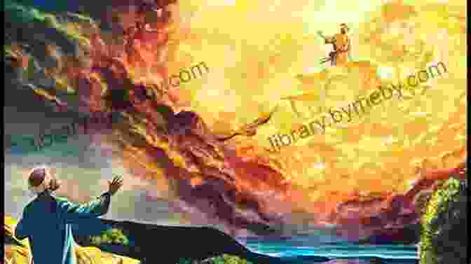 Depiction Of Prophet Enoch Being Taken Up To Heaven In A Whirlwind Biografi Kehidupan Nabi Idris AS (Enoch) Edisi Bahasa Inggris Classic Version