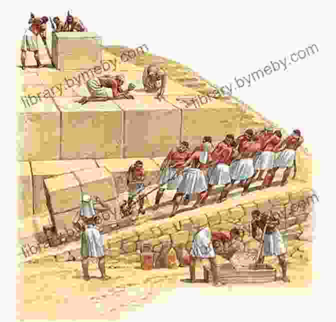 Illustration Depicting The Construction Of A Pyramid, Showing Workers Moving Blocks Into Place The Red Sea Scrolls: How Ancient Papyri Reveal The Secrets Of The Pyramids