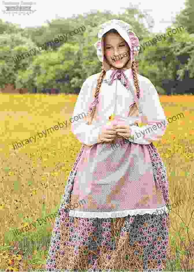 Laura Ingalls Wilder Standing On The Prairie With A Bonnet And A Dress Little House On The Prairie