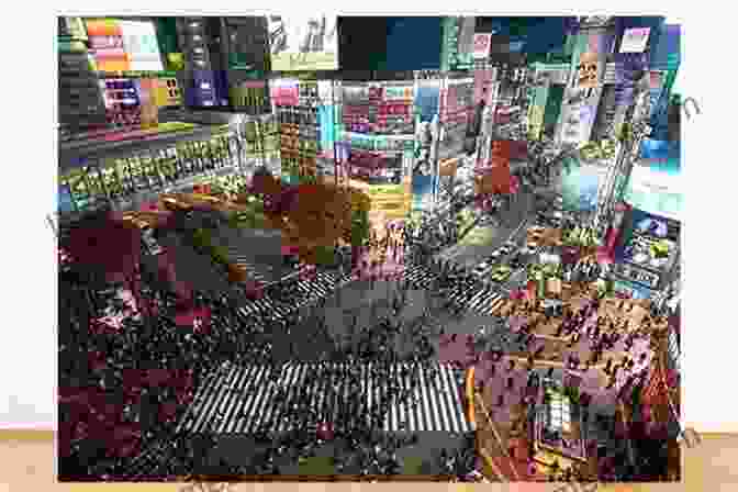 Painting Of Tokyo's Shibuya Crossing Through Japan With Brush Ink