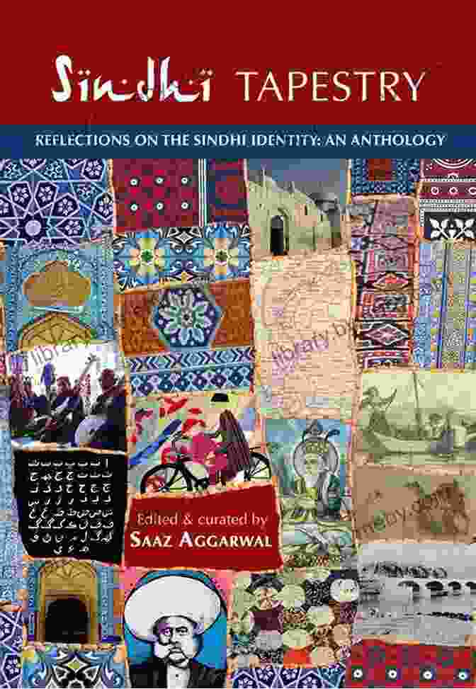 Reflections On The Sindhi Identity Book Cover Featuring A Traditional Sindhi Ajrak Textile Sindhi Tapestry: REFLECTIONS ON THE SINDHI IDENTITY: AN ANTHOLOGY