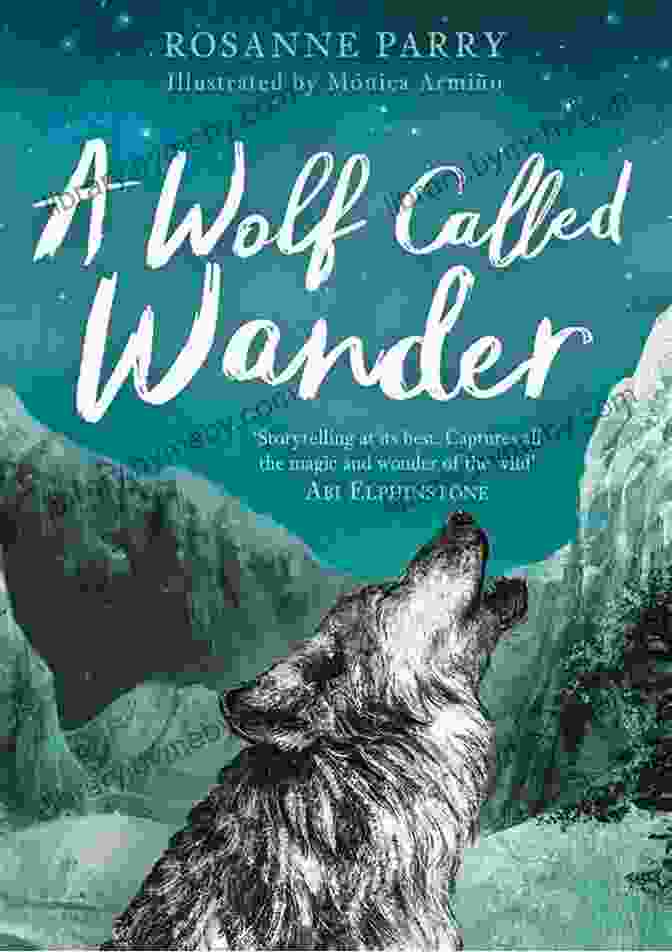 Rosanne Parry Sitting In The Snow With Wolf Called Wander, Surrounded By Mountains. A Wolf Called Wander Rosanne Parry