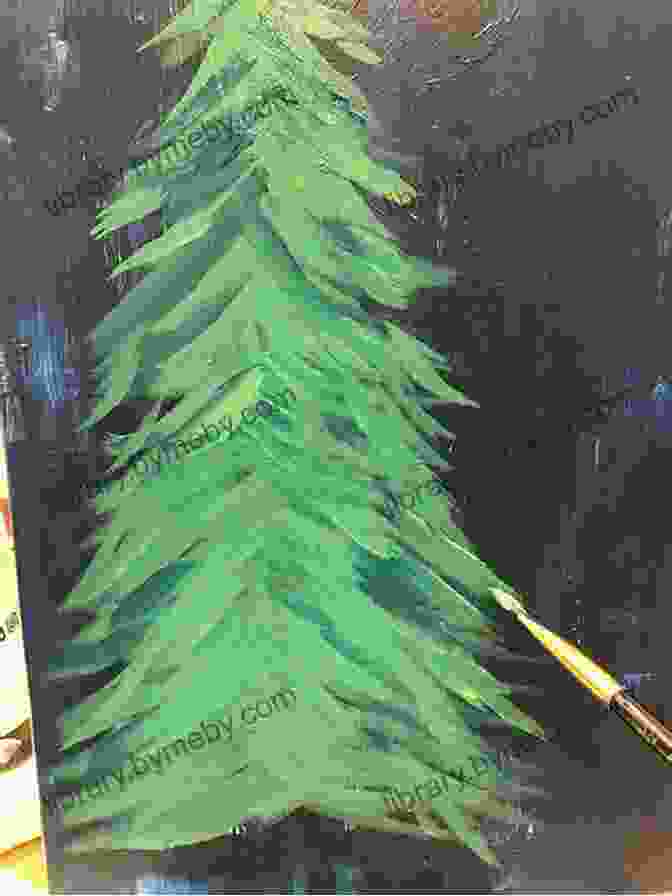 Step 3: Paint The Evergreen Branches Learn To Paint: Christmas Tree Scene